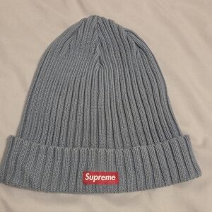 Supreme Overdyed Ribbed Beanie Grey